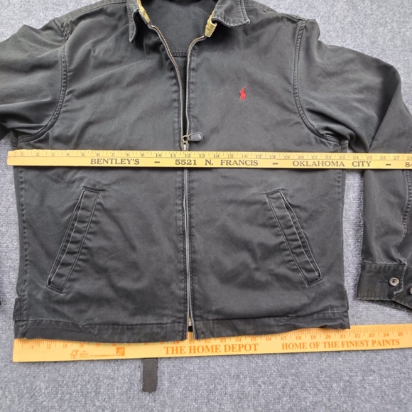 VINTAGE Polo Ralph Lauren Harrington Bomber Jacket - Men's Medium - Faded Black - Picture 8 of 9
